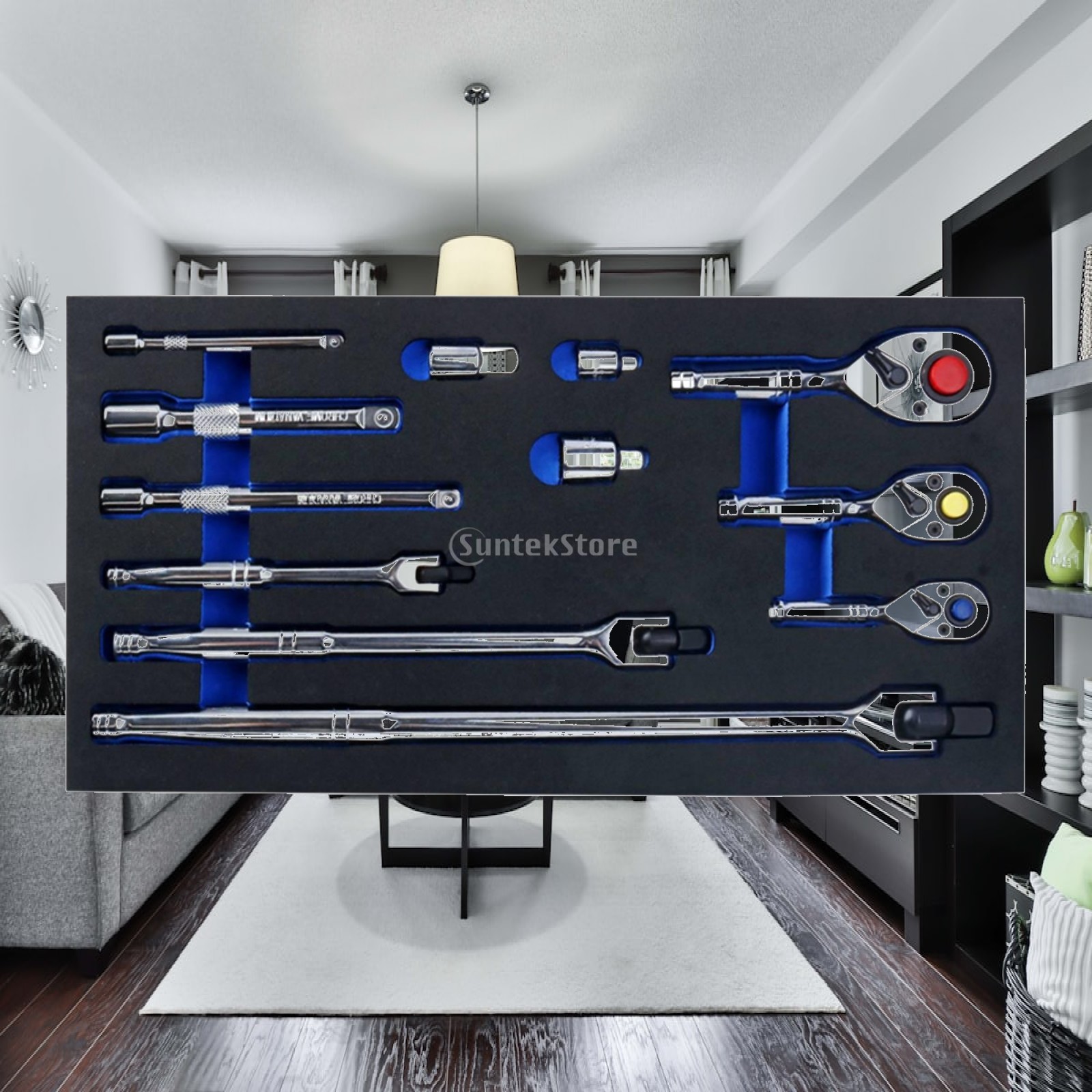 Socket Set - 12 Pieces Ratchet Tool Assortment with