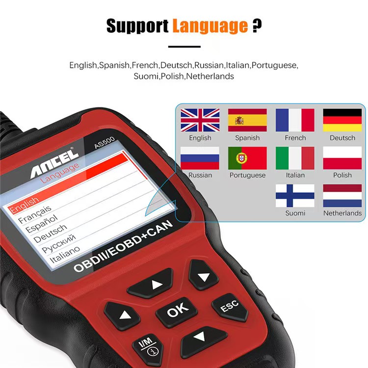 Car Repair Tools - All OBDII functions Multi-languages Car Engine