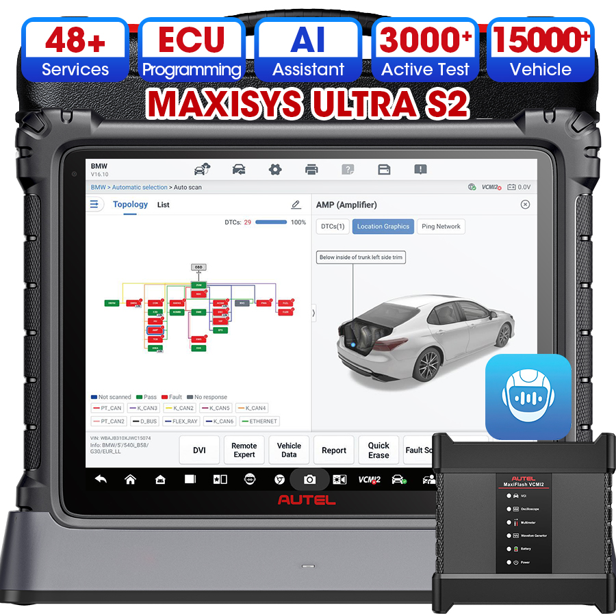 Autel Ultra S2 AI Assistant La - Car Diagnostic Tool ulasan dan harga